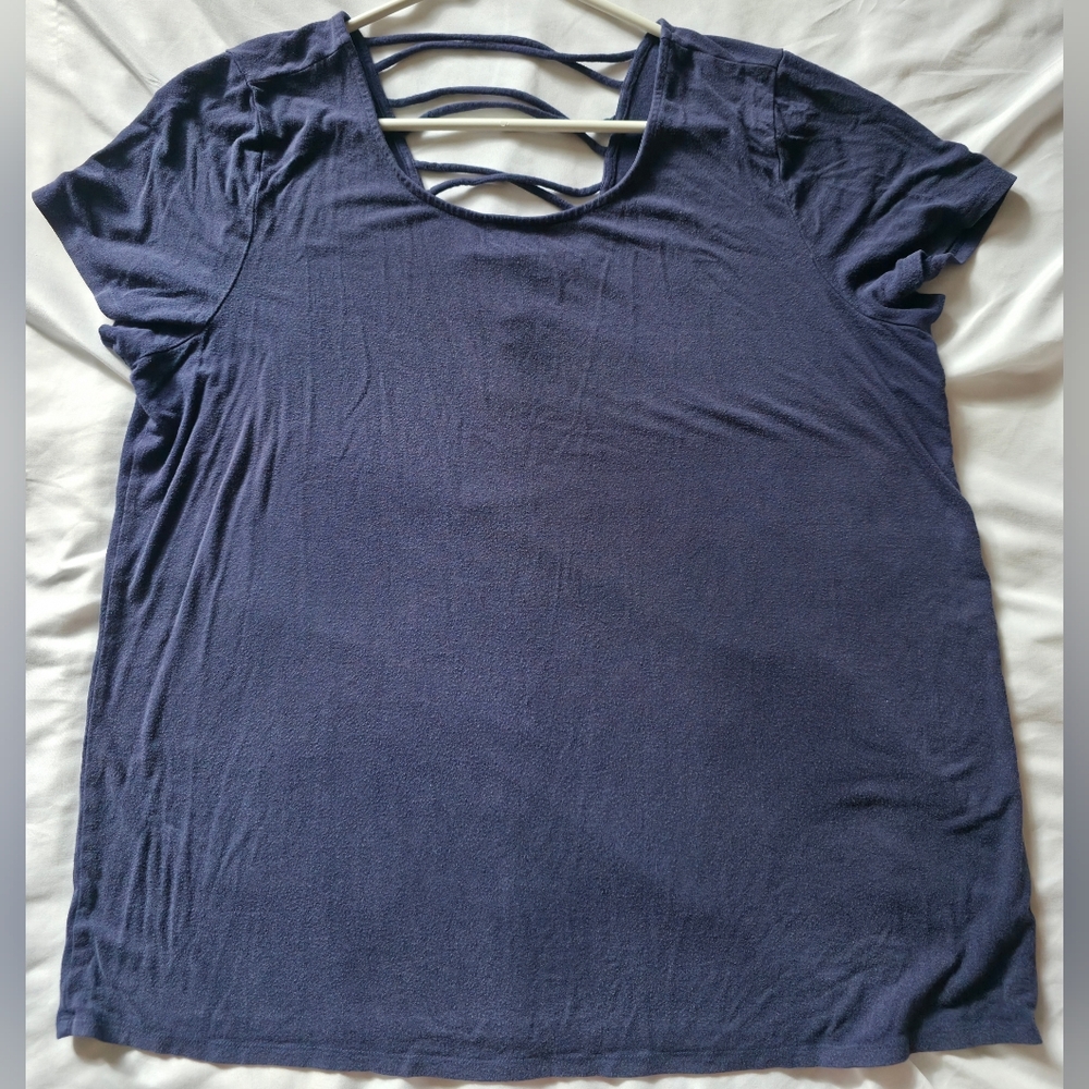 Torrid Navy Blue Short Sleeve Top